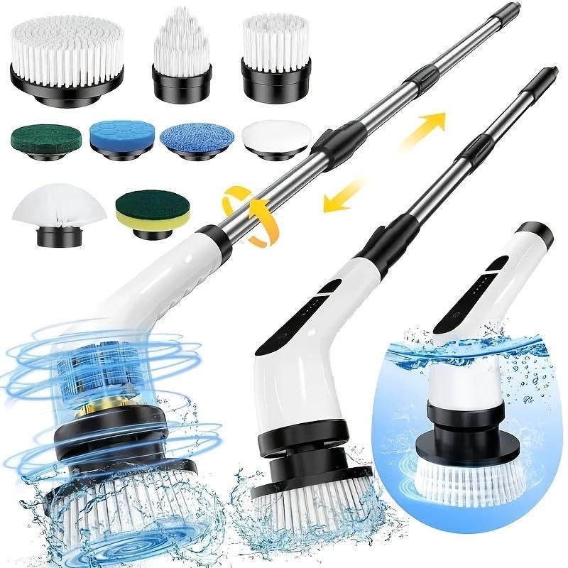 9 in 1 electric spin scrubber